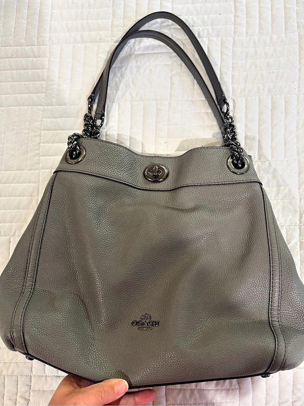 Coach Edie 31 Shoulder Bag Gray